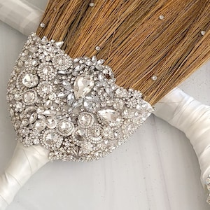 Wedding Broom -Brooch Jumping Broom Bling 'The Sarah O' Bling Jumping Broom- Bling Broom