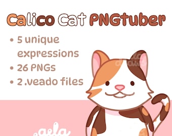 Calico Cat - PNGtuber for Twitch, Youtube, Discord | Veadotube Ready to Use | VTuber Streaming Avatar