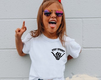 Stay Spooky Shirt, Funny Halloween Shirt, Matching Shirt for Mom Mini, Trendy Toddler Shirt, Concert Kid Shirt, Oversized Shirt for Kids,