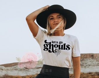Let's go Ghouls Halloween Shirt, Lets go ghouls, Womens Halloween Shirt, Fall shirt,Mommy n Me Halloween shirt,Hey Ghoul,Boho Shirt. Retro