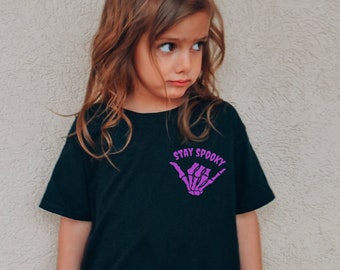 Stay Spooky Shirt, Funny Halloween Shirt, Matching Halloween Tshirts, Trendy Toddler Shirt, Concert Kid Shirt, Oversized Shirt for Kids,