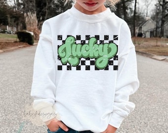 Boys Lucky St. Patrick's Day Crewneck, Toddler Sweatshirt, Girls St Patrick Sweatshirt, Kids St. Patricks Day Shirt, Long Sleeve St Patricks