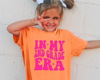 In My 2nd Grade Era, First Day Of School Shirt, Comfort Colors®Shirt,Girls Trendy Tshirt, Cute Back To School,Oversized Youth Shirt