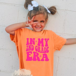 In My 2nd Grade Era, First Day Of School Shirt, Comfort Colors®Shirt,Girls Trendy Tshirt, Cute Back To School,Oversized Youth Shirt