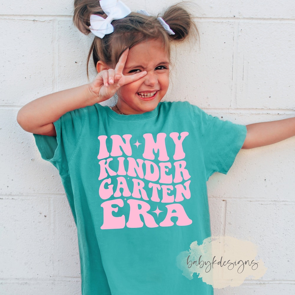 Kindergarten Shirt In My Kindergarten Era, First Day Of School Shirt, Comfort Colors®Shirt,Toddler Trendy Tshirt, Back To School Shirt,Oversized Shirt, Kinder Back To School Shirt Men Women Shirthome