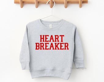 Valentines Day Shirt, Valentines Sweatshirt for Boys Toddler Boy Valentine Funny Valentines Baby Boy Valentines Day HEART BREAKER Sweater