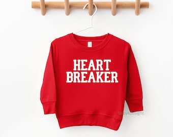 Valentines Day Shirt, Valentines Sweatshirt for Boys Toddler Boy Valentine Funny Valentines Baby Boy Valentines Day HEART BREAKER Sweater