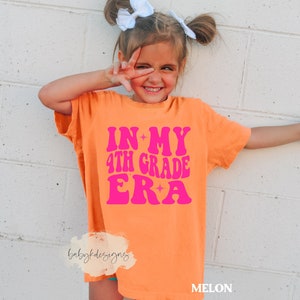 In My 4th Grade Era, First Day Of Fourth School Shirt, Comfort Colors®Shirt,Girls Trendy Tshirt, Cute Back To School, Oversized Youth Shirt