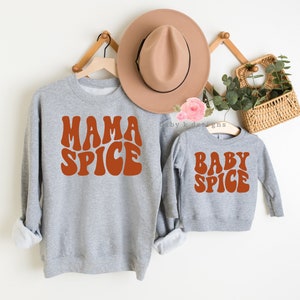 Mama, Baby Pumpkin Spice, Halloween Sweatshirt, Womens Halloween Shirt, Mommy n Me Halloween, Halloween Sweatshirt ,Ghoul, Boho Shirt. Retro