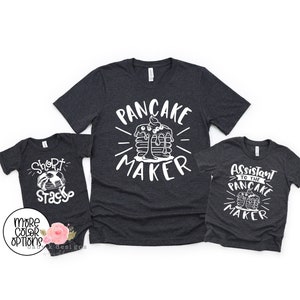 Daddy and me Shirt, Matching Assistant Shirts, mommy and me outfits, Father's day shirt, matching family shirts, Pancake Maker, Short Stack