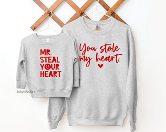 Steal Your Heart Valentine,Valentine shirt for boys, Mommy and Me Valentine, Girl Valentine, Kids Valentine shirt, Mama's Boy, Mama's Girl