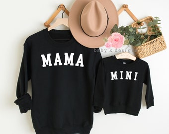 Matching Mama and Mini Sweatshirt, Mama Sweatshirt, Mommy and Me Outfit, Mama Mini Shirt, Matching Mommy and Me Sweater, Baby Boy Valentine