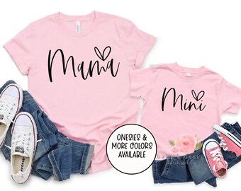 Mama and Mini shirt, Mama Shirt,Mothers Day Gift, Mama and Mini, Mommy and Me Outift,Mother And Daughter, New Mom Shirt,Mom Gift, Mamas Girl