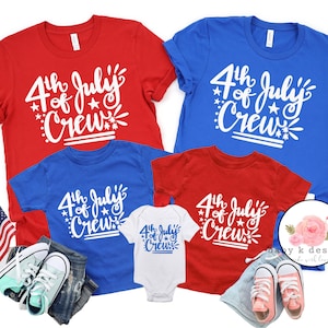 4th of July Crew, Matching Family shirts, July 4th Family Tshirts,Kids fourth of july Shirts,FOURTH July shirt,Patriotic 4th of July Shirt