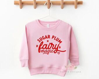 Nutcracker, Sugar Plum Christmas Sweatshirt, Girl Christmas Sweater, Toddler Christmas Shirt, Kid Holiday Sweatshirt, Ballet, Christmas Gift