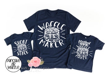 Daddy and me Shirt, Matching Assistant Shirts, mommy and me outfits, Father's day shirt, matching family shirts, Waffle Maker, Short Stack