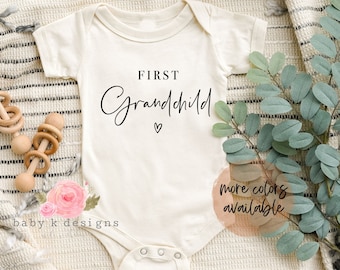 First Grandchild, Baby Announcement Onesie®, Pregnancy Announcement, Coming Soon Bodysuit, 1st Grandchild Reveal, First Grandbaby, baby gift