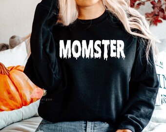 Momster Sweatshirt, Women Halloween Shirt, Halloween Sweatshirt, Matching Halloween, Halloween Sweatshirt, Funny Halloween, Family Halloween