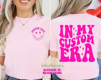 Custom ERA Shirt, Personalized Name Shirt, Cheer Mom Era,Gymnastic Mom Era, Era Shirt,Oversized Shirt,Retro Comfort Colors®,Mothers Day Gift