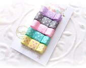 Newborn Bows Baby Snap Clips / Girl Bow Barrettes / Small Hairbows Pink Grey Aqua Purple No Slip Alligator Hair Clips Toddler w|Fine Hair