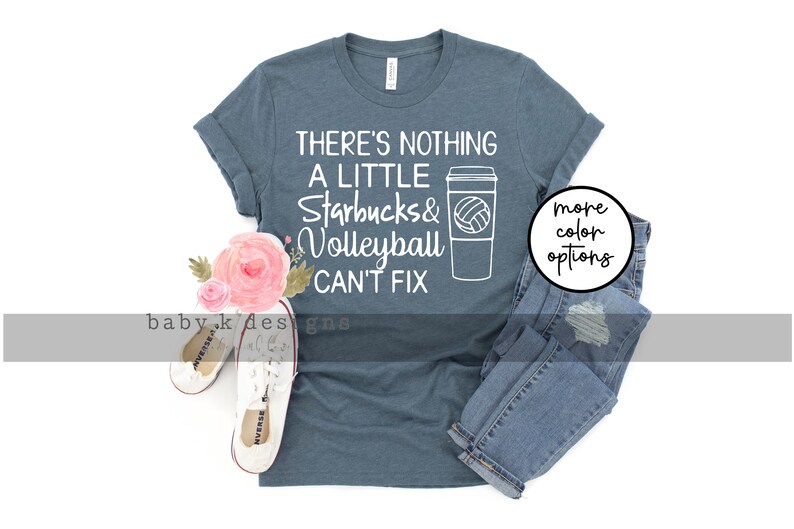 Volleyball Shirt Starbucks Volleyball Life Volleyball Mom Etsy