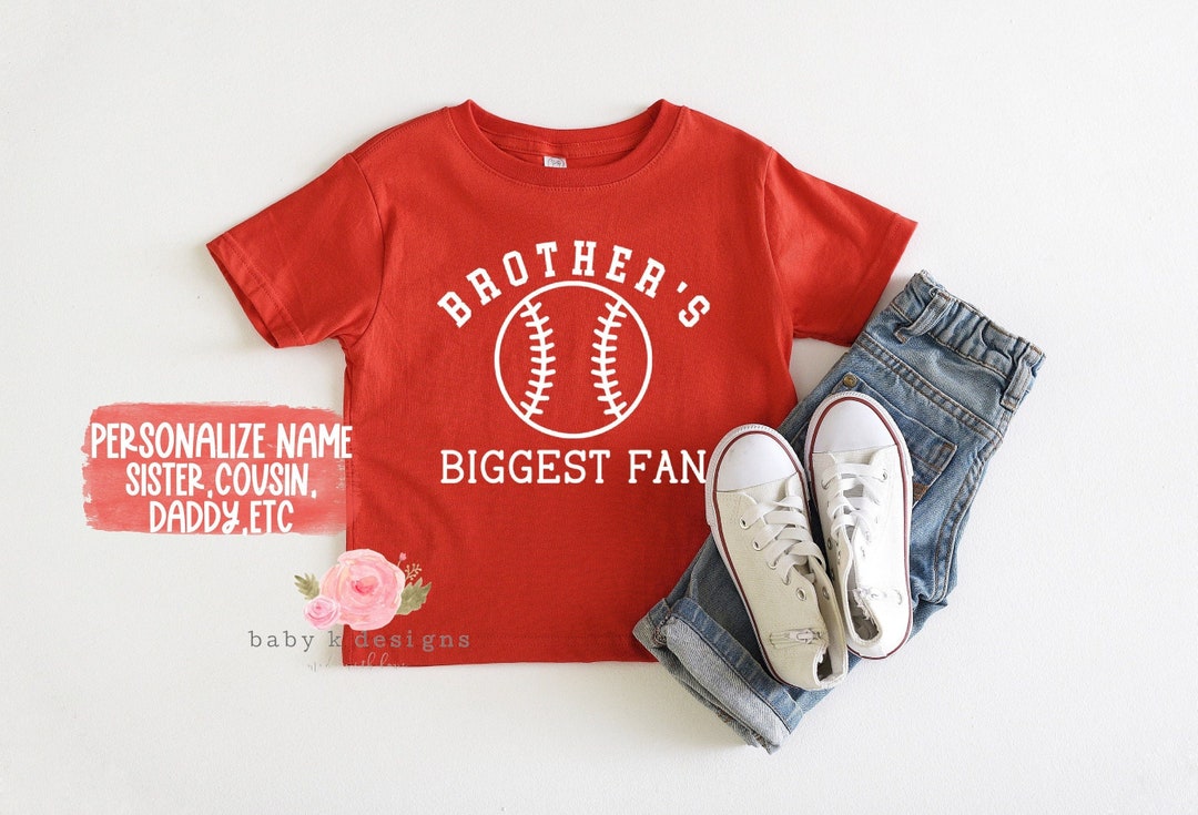 Baseball Shirt, Kids Baseball Shirt, Biggest Fan Shirt, Brother Biggest