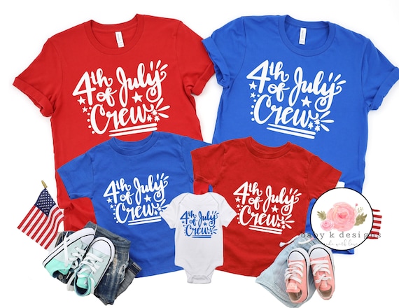 4th of July Crew Matching Family Shirts July 4th Family Tshirts kids Fourth of July Shirts fourth July Shirt patriotic 4th of July Shirt Etsy