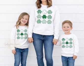 St Patrick's Mommy and Mini Shamrock Sweatshirt, Boys St Patrick Shirt, Toddler Girls St Patrick Days Sweatshirt, Mommy Me St Paddy's Outfit