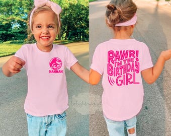 Three Rex, 3 Rex Girls Dinosaur Birthday Shirt, 3 Rex Birthday T Shirt, 3rd Birthday Shirt, Dinosaur Birthday Party, Name Shirt for Girls