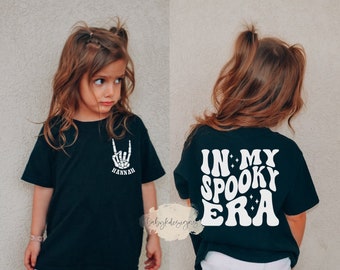 Spooky Era Shirt for Girls, Kids Halloween shirt, Comfort Colors® T-Shirt, Spooky Season, Custom Name Halloween Shirt, Boys Halloween Shirt
