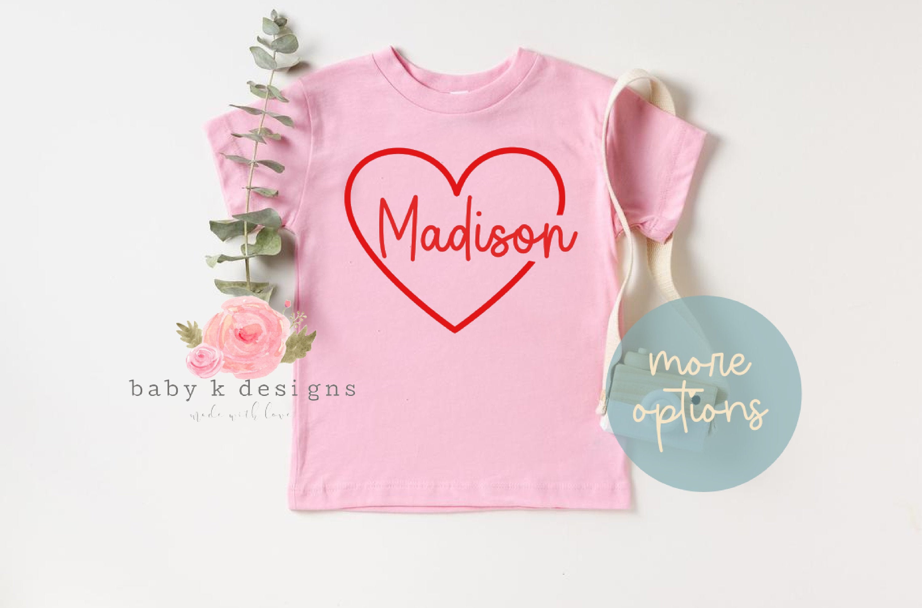 Valentine ShirtPersonalized Name Shirt for GirlsCustom Name Etsy