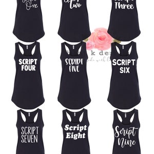 Custom Tank Top,Your Own Words, Racerback Tank,Create Your Bachelorette Party, Birthday, Girls Trip, Sorority, Women's Shirt, Matching Tank image 5