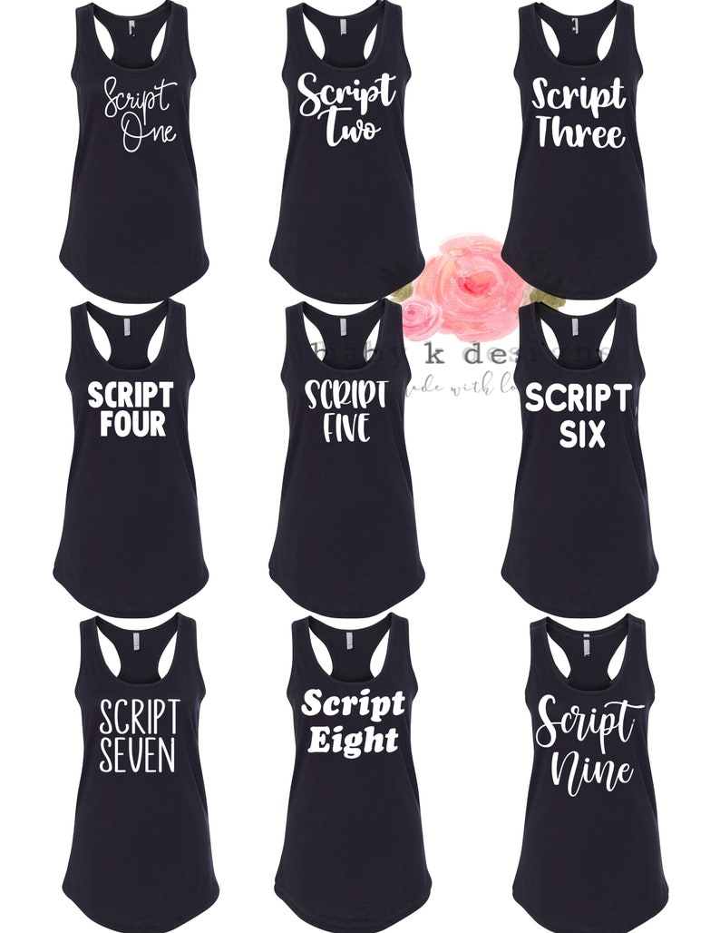 Custom Tank Top,Your Own Words, Racerback Tank,Create Your Bachelorette Party, Birthday, Girls Trip, Sorority, Women's Shirt, Matching Tank image 5