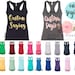 Custom Tank Top,Your Own Words, Racerback Tank,Create Your Bachelorette Party, Birthday, Girls Trip, Sorority, Women's Shirt, Matching Tank