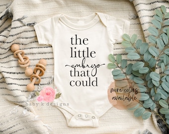 The Little Embryo That Could Baby Onesie®, Baby Announcement, Love and Science, IVF, Cute Pregnancy Announcement, Ivf gift, Ivf pregnancy