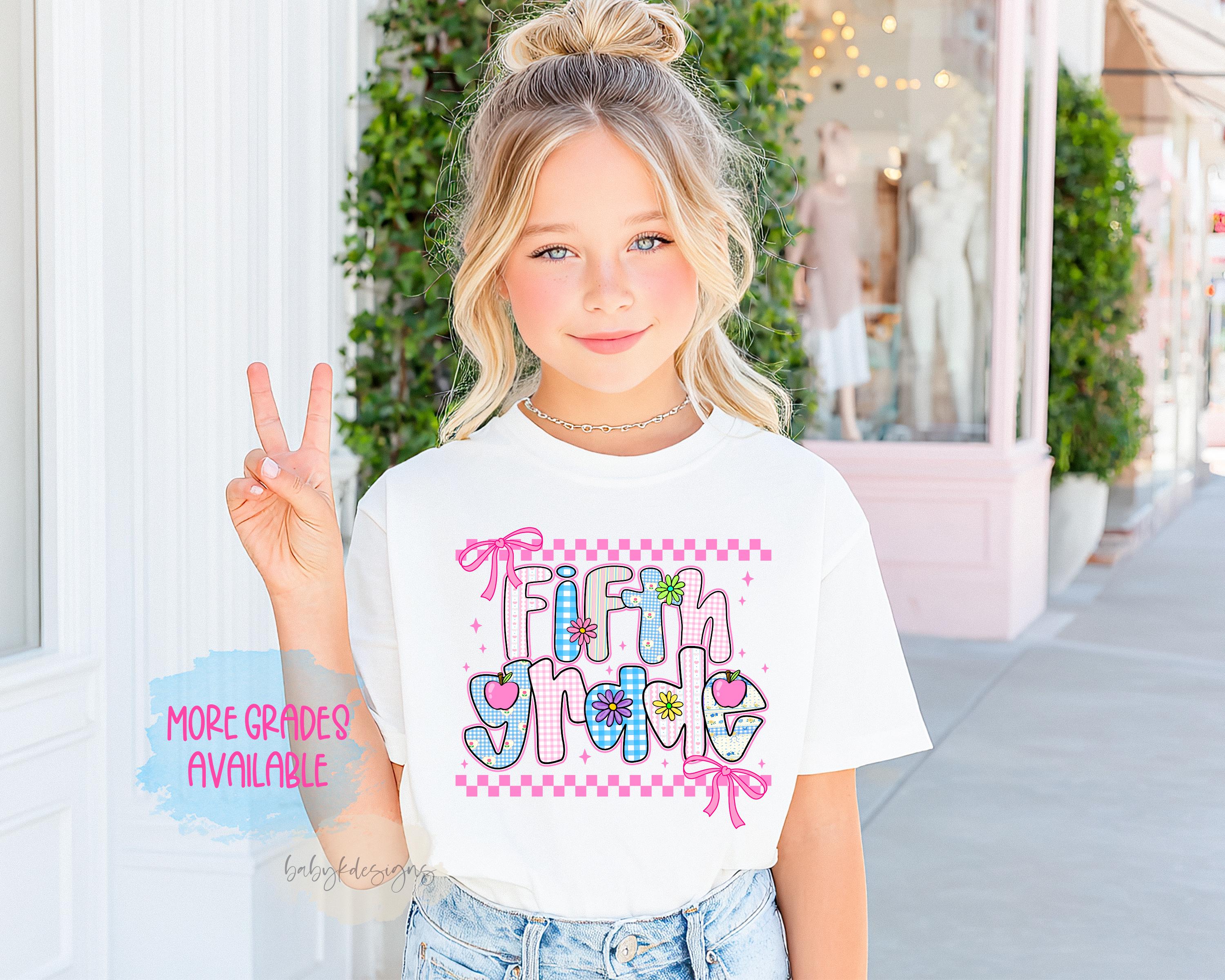 Coquette Bow Back To School Shirt Comfort Colors®, Preppy School T-Shirt, Girls First Day of School, First Second Preschool, Preppy Tee