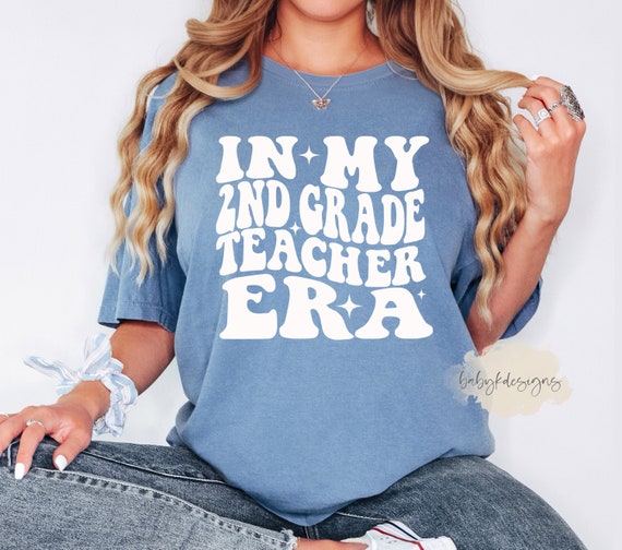 2nd Grade Teacher Era Shirt, Back To School Elementary Teacher, Oversized Trendy, Retro TShirt,Comfort Colors® 1st Grade, Preschool Kinder