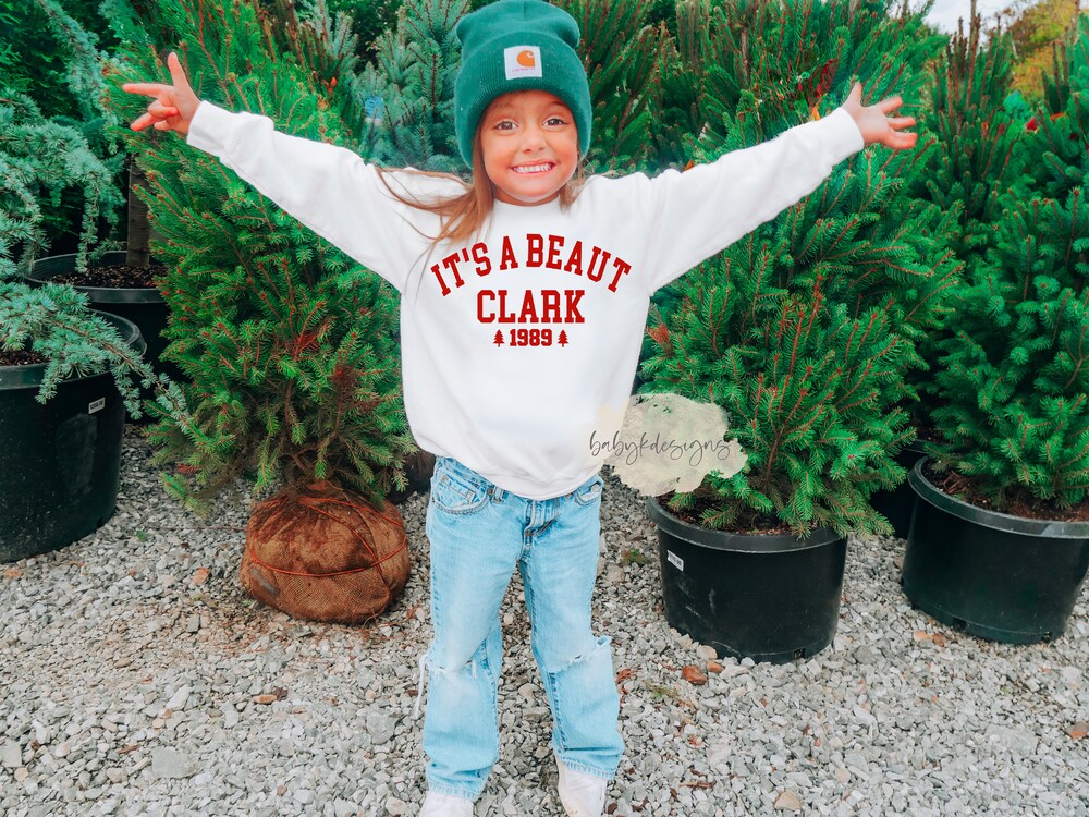 Mommy N Me Christmas It'S A Beaut Clark Sweatshirt, Boy Funny Christmas Shirt, Kids Christmas Sweatshirt,Girl Christmas Crewneck Sweater, Griswold Vacation Shirt Holiday Sweater