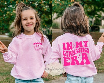 In My Gymnastics Era, Girl Gymnast Shirt, Personalized Name Sweater, Toddler Gymnastic Sweatshirt Competition Shirt, Trendy Gymnast Team