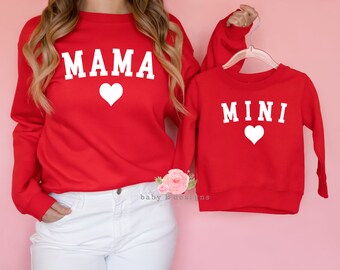 Mommy and Me Valentine Sweater, Valentine Sweatshirt, Mommy me Outfit, Mama Mini Sweatshirt, Love Sweatshirt, Heart Sweatshirt, Love Shirt