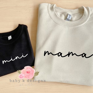 Matching Mama and Mini Sweatshirt, Mama Sweatshirt, Mommy and Me Outfit, Mama Mini Shirt, Matching Mommy and Me Sweaters, Mothers Day Gift