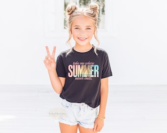 Coastal Cowgirl Summer Kids Shirt, Toddler Beach T-Shirt, Girls Summer Shirt, Vacation Shirt For Girls, Coastal Little Kids Cowgirl Shirt