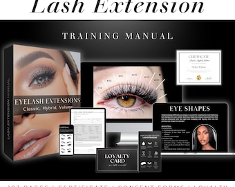 Lash Extension Training Manual, Editable Lash Manual, Lash Training Course Template, Custom Lash Ebook, Lash Extension Training Guide, Canva