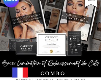 Brow Lamination & Lash Lift Training Manual – Editable Canva Template
