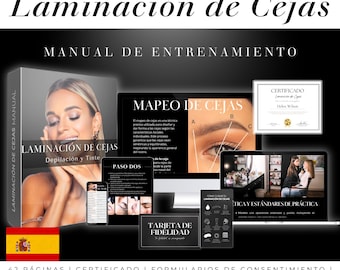 Eyebrow Lamination Training Manual: Brow Shaping, Tint (Editable Template)