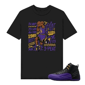 jordan 12 black and purple outfit