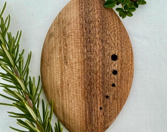 Handcrafted Walnut Herb Stripper | Wooden Leaf Herb Tool for Rosemary & Thyme | Eco Kitchen Gift | Herb Leaf Remover Handmade UK