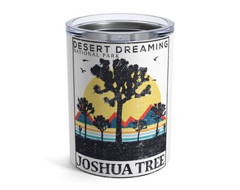 Joshua Tree / Desert Dreaming Tumbler 10oz / Taza del Parque Nacional / Taza de Joshua Tree / Vaso de Joshua Tree / Vaso de senderismo / Vaso de camping