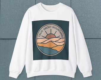 Grandes Montañas Humeantes / Parque Nacional Unisex Heavy Blend Crewneck Sudadera / Sudadera Great Smoky Mountains / Sudadera retro