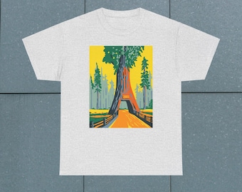 Camisa del Parque Nacional Sequoia / Camisa con estampado Sequoia / Camisa Sequoia / Camisa del Parque Nacional / Camisa de camping / Camisa de senderismo / California